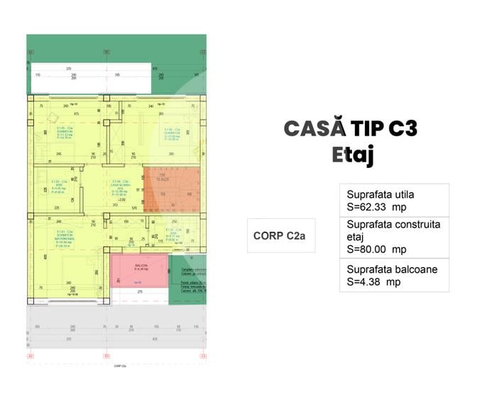 Casa tip duplex C3 – P+E, Popesti Leordeni, terasa si curte – 235.000 € - 8