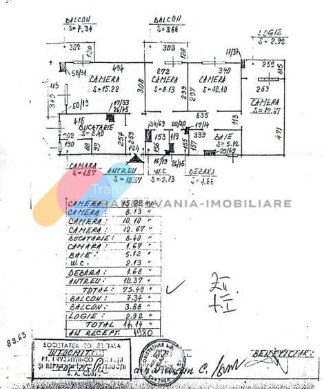 Apartament 75.49 mp, 4 camere - Manastur - 9
