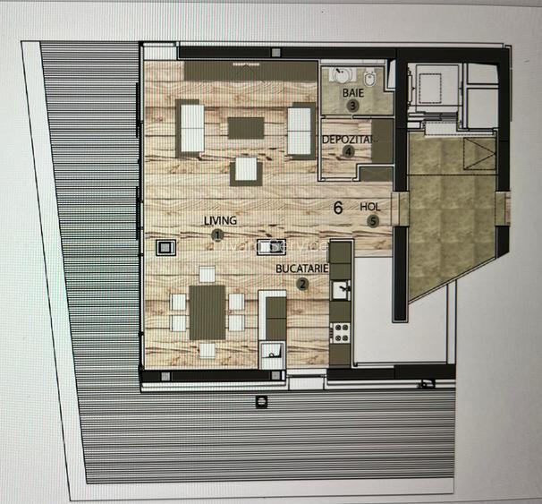 Inchiriere penthouse duplex etajele 4+5 parcare terasa 54mp Armeneasca metrou - 22