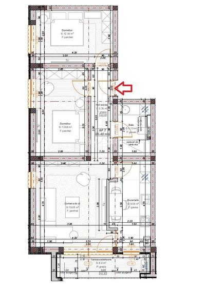 Etaj intermediar. Decomandat. Asfalt. - 12