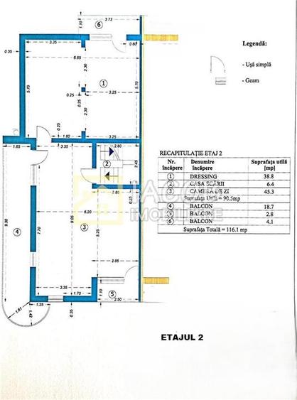 1/2 Duplex  S+D+P+2E, 455 mp in zona centrala a mun. Bacau - 15