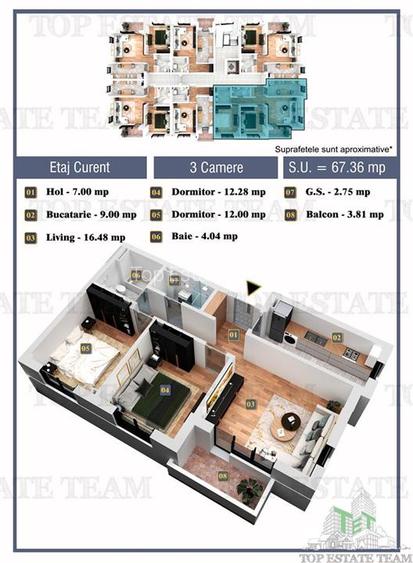 Promotie de PASTE! Apartament 3 camere cu finisaje premium si loc de parcare inc - 2