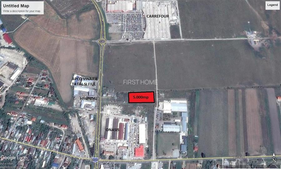 5000mp de vanzare Zona Onasis , E 85, autorizatie hale 600 si 400mp - 2