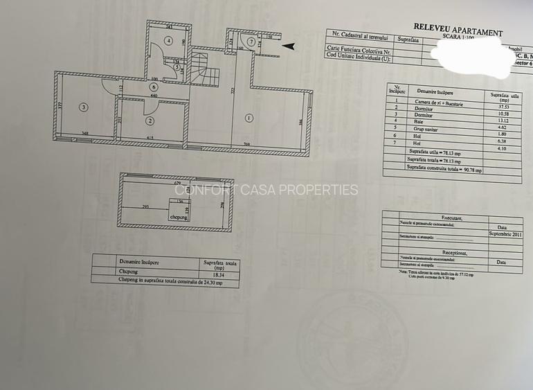 Gorjului - Apartament 3 camere - bl nou - centrala -  parcare - 98 mp - mobilat - 4