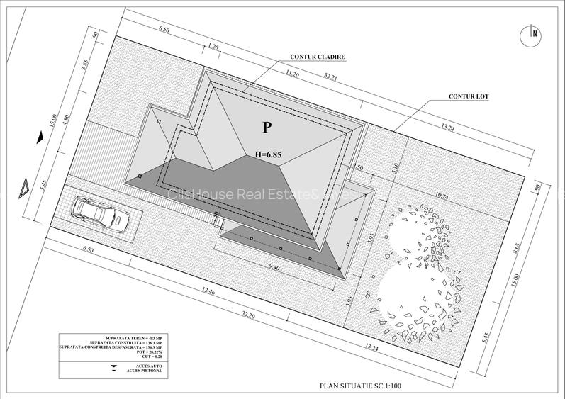 VANZARE VILA   Parter cu TEREN 500  MP CARTIER MAGNOLIA VILLAGE - 1