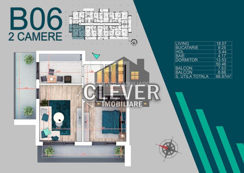 Theodor Pallady 2 Camere Decomandate Incalzire in Pardoseala - 1