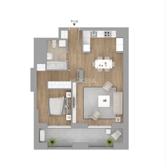 Apartament 2 camere | Hercesa VIVENDA RESIDENCIAS - 13