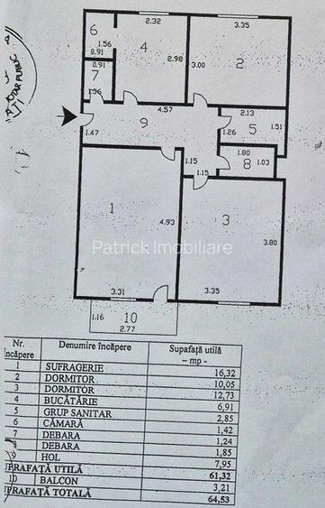 Apartament 3 camere Galati Mazepa 1 - 7