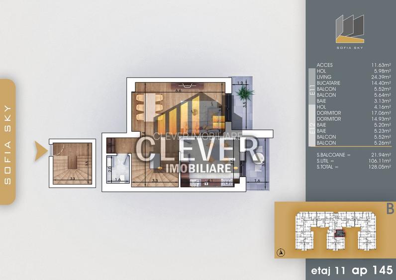 Duplex 3 camere 128 mp, 3 bai, Finalizat, 700m Metrou Nicolae Teclu - 2