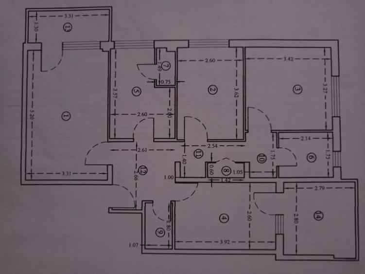 Apartament 4 camere-de vanzare-decomandat-zona Lujerului