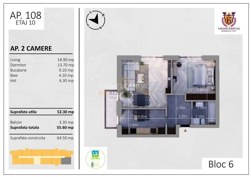 Apartament 2 camere | Decomandat | The Grand Kristal - finalizat - 19