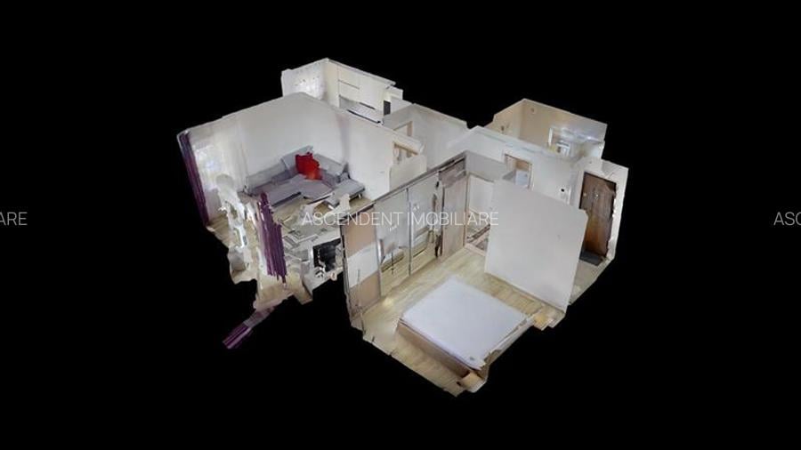 Tur 3D! Apartament 2 camere, decomandat, luminos, terasa, parcare, Tractorul, Br - 8