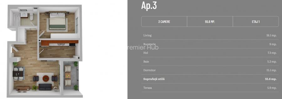 Apartament 2 camere  intr-un ansamblu rezidential exclusivist – Andrei Muresanu - 2