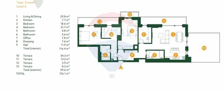 Penthouse Premium 4 camere in The Ivy Baneasa - 7