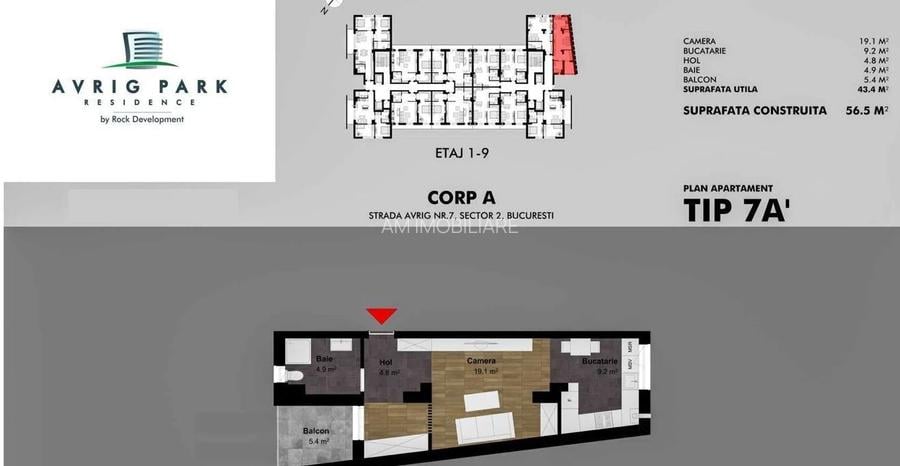STUDIO AVRIG RESIDENCE, PARCARE SUBTERANA, MASINA DE SPALAT VASE - 3