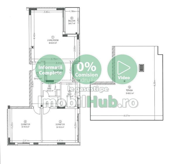 3 Camere, Imobil Nou, Terasa Rooftop, Buna Ziua - 2