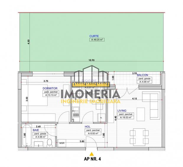 2 camere -0% comision -curte 49 mp -metrou 1 Dec -decomandat - 5