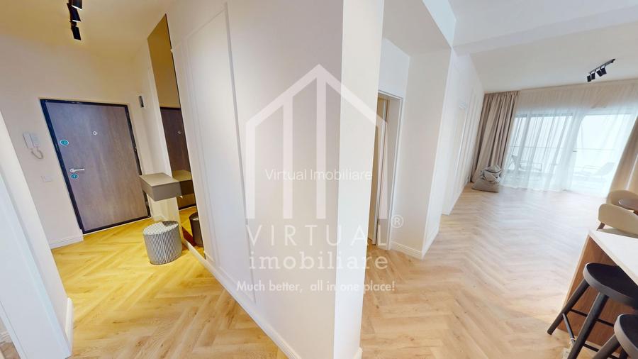 Ap. cu 3 camere-etaj intermediar, mobilat partial -75mp utili + terasa - 7