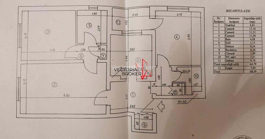 3 camere, et. 6, bloc 1982, renovat, mobilat, 2 bai, 69mp, Basarabia- Chisinau - 9