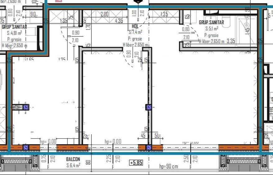 Apartament cu CF, 3 camere, 59mp, bloc nou, Baciu - 5