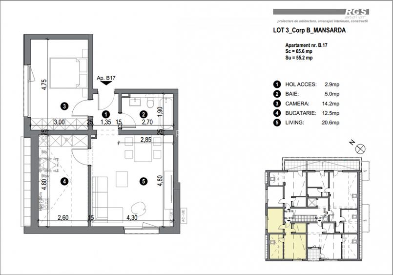 Apartamente 1-2 sau mansarda, suprafete 40-60mp, Complex rezidential Comision 0 - 19