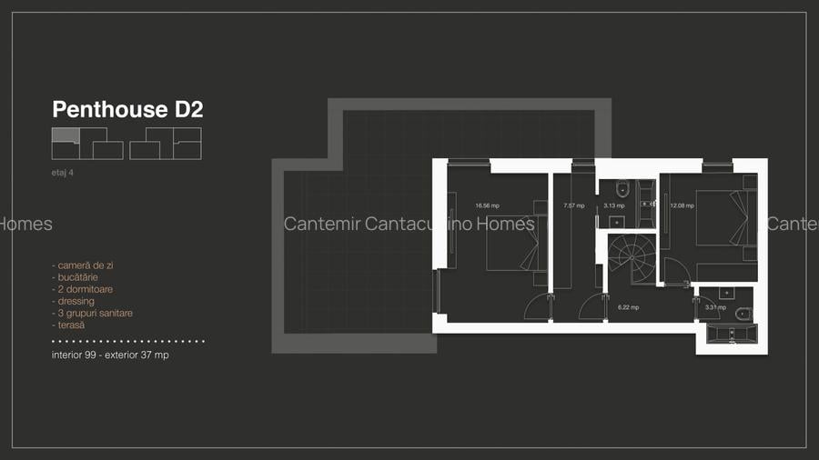 8 Penthouse/ Duplex pe 2 niveluri et. 3+4 cu 3& 4 camere CC Homes/www.cchomes.ro - 4