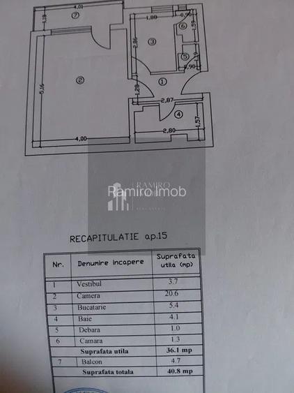 Vanzare Garsoniera | Uverturii- Militari |  Proximitate Metrou | 41mp - 7