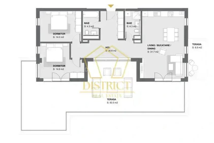 Penthouse-uri noi cu 3 camere | Torontalului - 15