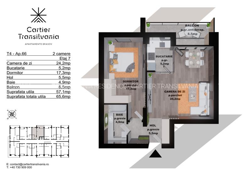TRANSILVANIA RESIDENCE- CARTIER TRANSILVANIA, APARTAMENT 2, CAMERE - 13