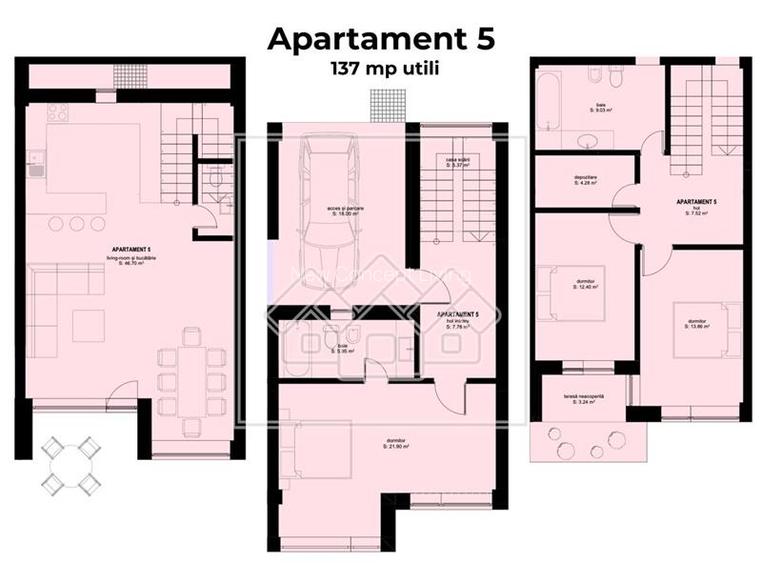 Casa de vanzare in Sibiu - concept deosebit - 137 mp utili - Gusterita - 3
