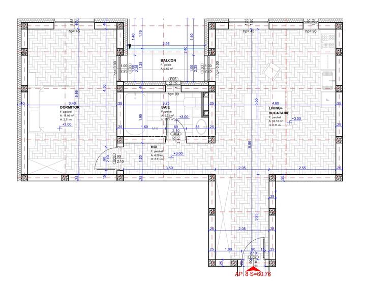 Comision 0-Dezvoltator vinde 2 camere - 113.400euro, TVA inclusa, bloc cu lift! - 1