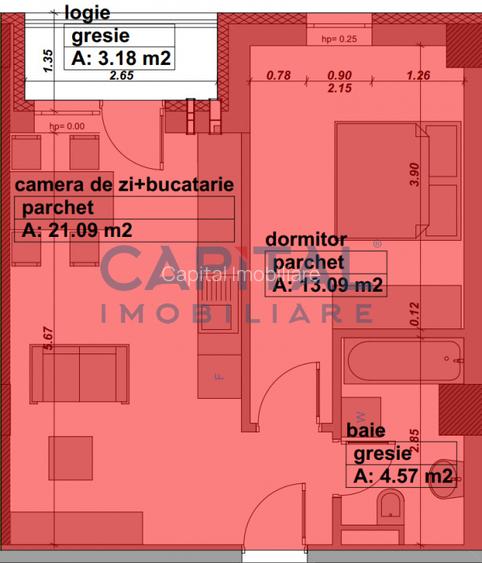 Apartament de vanzare, 2 camere, etaj 3, lift, bloc nou, comision 0% - 2