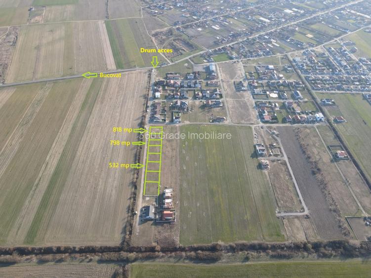 3 parcele 532mp / 798mp / 818mp Mosnita Noua - 2