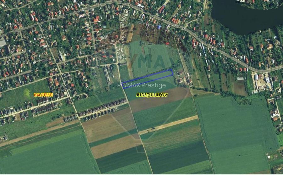 Teren 7,463mp Balotesti | Strada Amurgului | deschidere 29ml - 2
