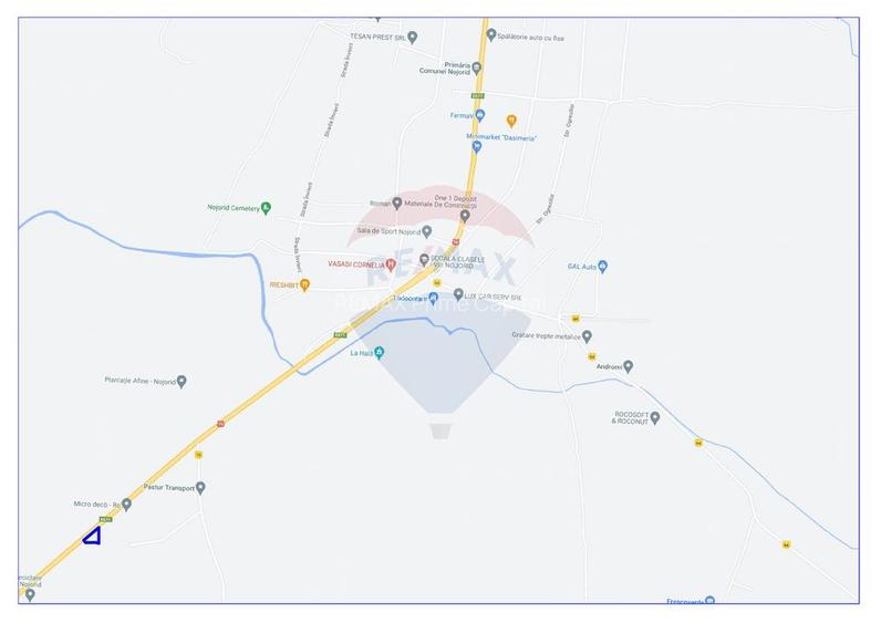 Teren 1 503 mp de vânzare, Nojorid , Soseaua DN79 - 2