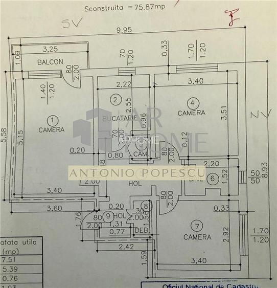 Apartament 3 camere, renovat, in Ploiesti, zona Republicii. - 12