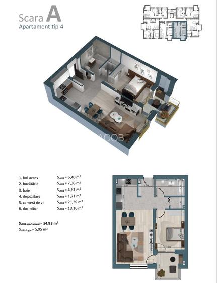 PACHET - Apartament 2 Camere - parcare supraterană - boxă dedicată. - 8
