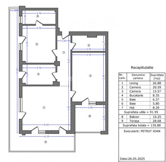 3 Camere Băneasa – 2 bai/2 terase Încălzire în Pardoseală, Lux - 7