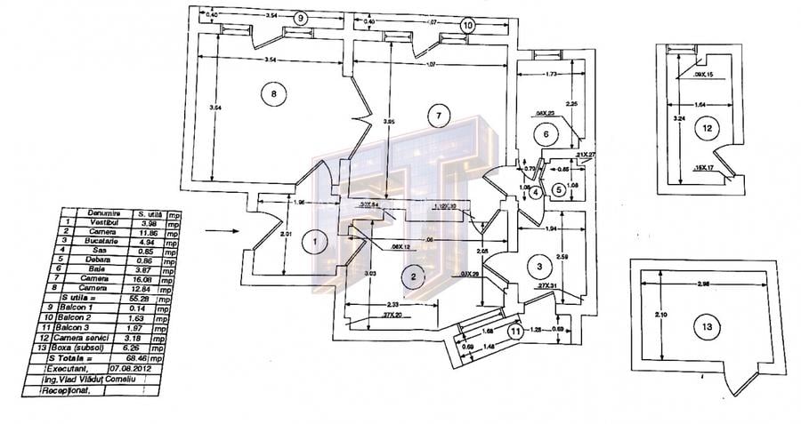 Apartament 3 camere Piața Unirii, 2 minute metrou, boxă și cameră de serviciu - 10