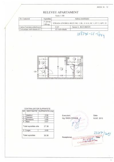 Garsonieră moderna, utilată, 31 mp,15min metrou Brâncoveanu,comision 0 - 10