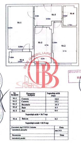 Apartament 2 camere 12 min Metrou Teclu Mobilat Utilat - 1
