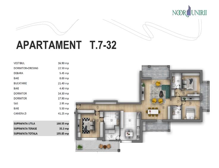 Vânzare Apartament 4 camere | Direct de la dezvoltator | Noor Unirii - 15