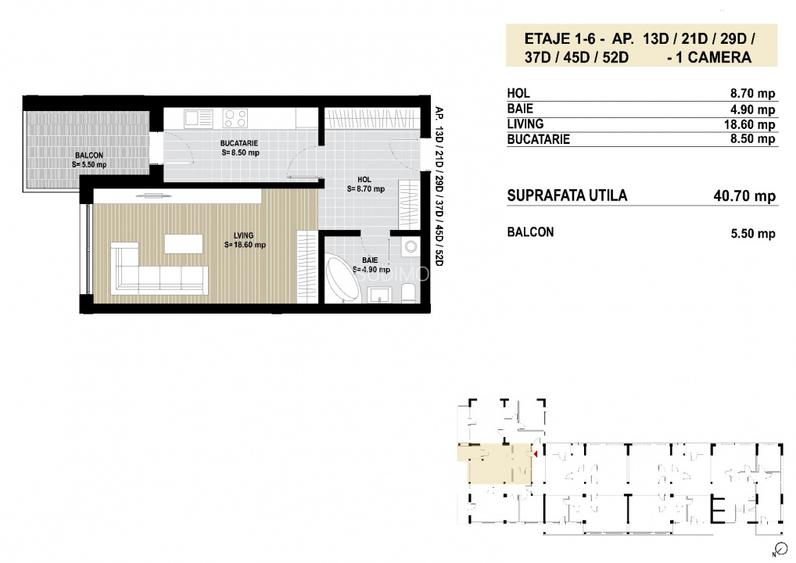 Grand Arena Postalionului-garsoniera decomandata - 2