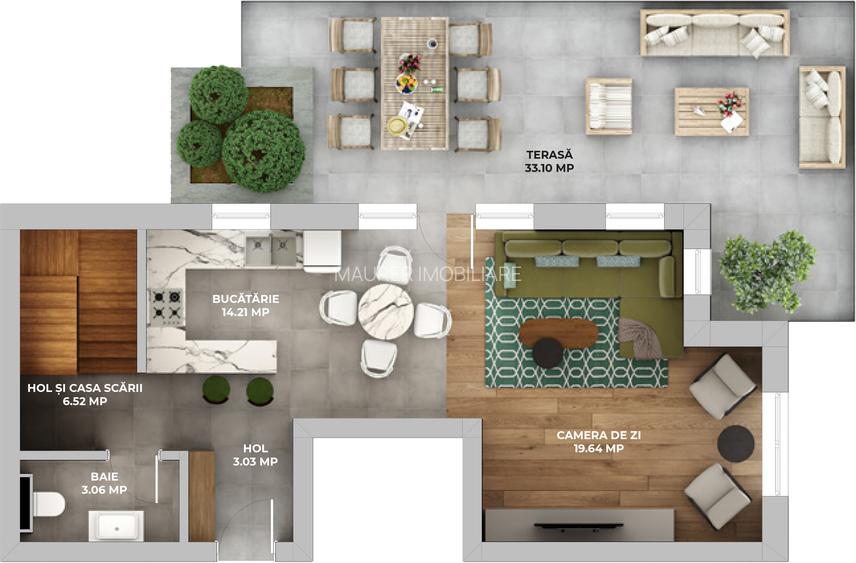 Duplex FINALIZAT cu Terasă de 30 mp in Avantgarden3 Brasov - 2