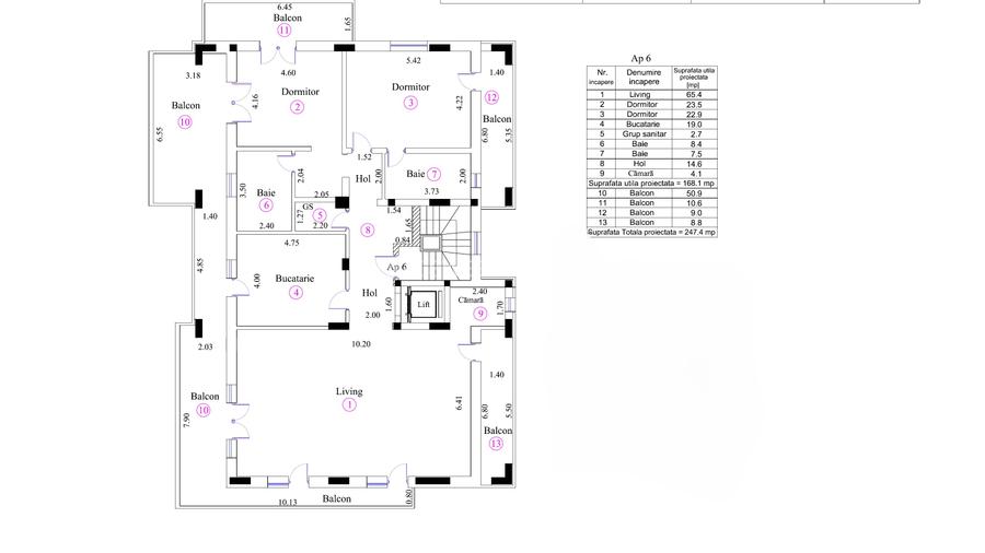 Penthouse de lux 246 mp | 4 cam | Loc parcare subteran | Crangasi - 25