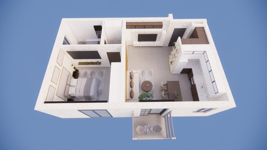 Apartament 2 camere, langa Shopping City, etaj 3, bloc cu lift, parcare. - 11