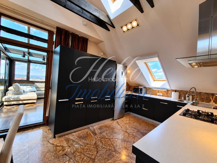 Penthouse Unic, 153mp terasă cu panoramă superbă peste oraș zona Zorilor, Cluj