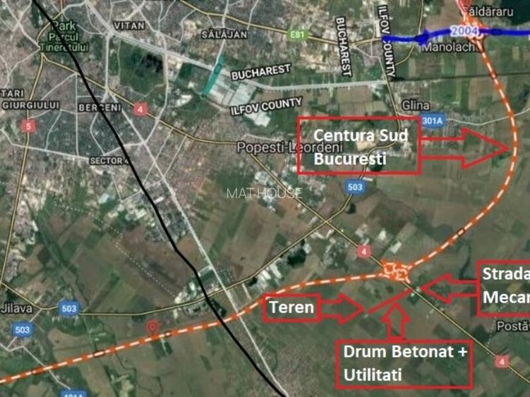 Teren intravilan Popesti | Proximitate A0 | Ideal dezvoltare imobiliara - 4