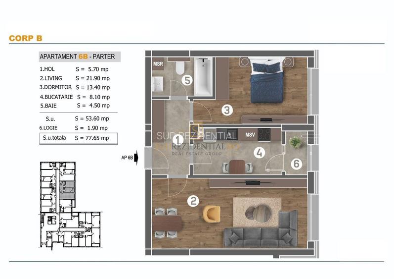 Apartament in bloc nou - 2 camere, decomandat, langa Grand Arena Mall - 1