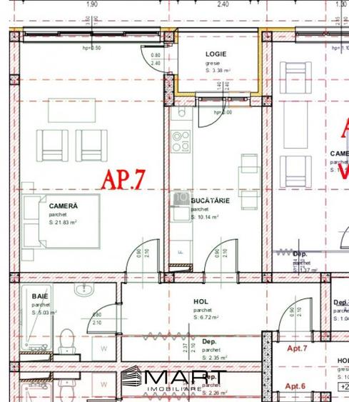Apartament 47 mp etaj 1 zona Brana - 6